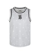 Burberry Grey Tank Top For Kids With Logos Burberry Grey Tank Top For Kids With Logos - Grey