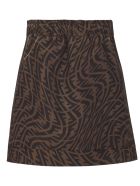 Fendi Brown Cotton Ff-logo Skirt Fendi Brown Cotton Ff-logo Skirt - Check