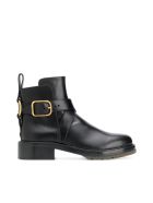 Chloé Bootie Brushed Shiny Calf Chloé Bootie Brushed Shiny Calf - Black