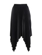 Midi Pleated Handkerchief Skirt In Black Synthetic Leather Givenchy Midi Pleated Handkerchief Skirt In Black Synthetic Leather