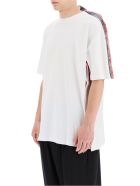 Y/Project T-shirt With Two-tone Bands Y/Project T-shirt With Two-tone Bands - WHITE GREY STRIPE (White)