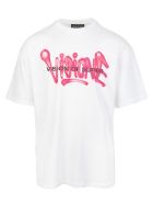 White And Fuchsia "visione" Man T-shirt Vision of Super White And Fuchsia "visione" Man T-shirt - White/fuxia