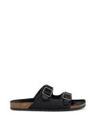 Saint Laurent Jimmy Sandals In Pony Effect Leather Saint Laurent Jimmy Sandals In Pony Effect Leather - Black