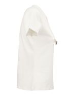 Elisabetta Franchi T-shirt With Piercing Application Elisabetta Franchi T-shirt With Piercing Application - White