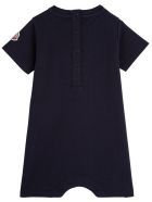 Cotton Onesie With Logo Print Moncler Cotton Onesie With Logo Print