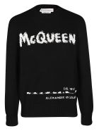 Alexander McQueen Black Wool Jumper Alexander McQueen Black Wool Jumper - BLACK WHITE