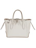 Tod's Aos Zip Media Shopper Bag Tod's Aos Zip Media Shopper Bag - Gesso