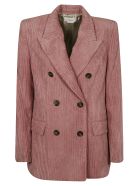Isabel Marant Ribbed Double-breasted Blazer Isabel Marant Ribbed Double-breasted Blazer - Rosewood Pink