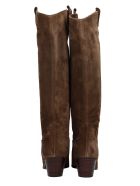 Pedro Miralles Cortina Texan Boots In Taupe Suede Pedro Miralles Cortina Texan Boots In Taupe Suede - taupe