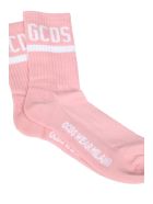 Logo Socks GCDS Logo Socks - Rosa