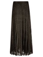 Polka-dot Pleated Lace Skirt Emporio Armani Polka-dot Pleated Lace Skirt - Nero
