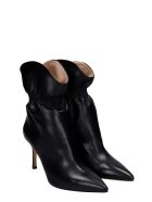 The Seller High Heels Ankle Boots In Black Leather The Seller High Heels Ankle Boots In Black Leather - black