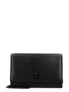 Alexander McQueen Leather Clutch With Strap Alexander McQueen Leather Clutch With Strap - black