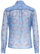 Chloé Floral Silk Shirt Chloé Floral Silk Shirt - Light blue