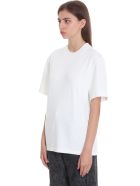 T by Alexander Wang T-shirt In White Cotton T by Alexander Wang T-shirt In White Cotton - white