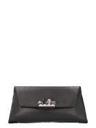Alexander McQueen Skull Leather Clutch Alexander McQueen Skull Leather Clutch - black