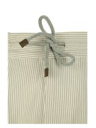 Brunello Cucinelli Comfort Cotton Striped Textured Fabric Leisure Fit Trousers With Drawstring And Pleat Brunello Cucinelli Comfort Cotton Striped Textured Fabric Leisure Fit Trousers With Drawstring And Pleat - Bianco/brown