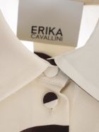 Erika Cavallini Azzurra Silk Shirt W/pois Erika Cavallini Azzurra Silk Shirt W/pois - Stmpw Ivory Pois Printing
