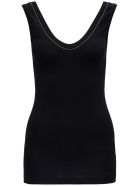 Brunello Cucinelli Cotton Tank Top With Monile Detail Brunello Cucinelli Cotton Tank Top With Monile Detail - Black