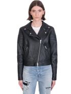 DROMe Leather Jacket In Black Leather DROMe Leather Jacket In Black Leather - black