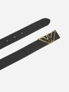Belt With Shaped Logo Emporio Armani Belt With Shaped Logo - Nero