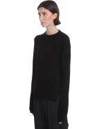 Rick Owens Round Neck Knitwear In Black Wool Rick Owens Round Neck Knitwear In Black Wool - black