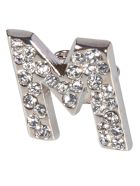 MSGM Crystal Logo Earrings MSGM Crystal Logo Earrings - Silver