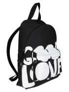 Black And White Lovers Language Backpack Valentino Garavani Black And White Lovers Language Backpack - Nero