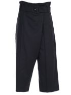 Eudon Choi Pants High Waist W/belt Eudon Choi Pants High Waist W/belt - Navy