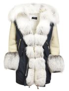 Long Fur Parka Eddy Monetti Long Fur Parka - Blue