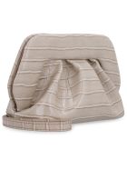 THEMOIRè Gea Faux Leather Clutch THEMOIRè Gea Faux Leather Clutch - grey
