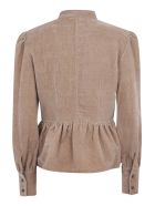 Philosophy di Lorenzo Serafini Band-collar Buttoned Top Philosophy di Lorenzo Serafini Band-collar Buttoned Top - Brown