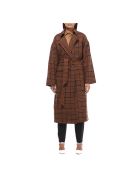 Coat Nanushka Coat - Navy Rust Check