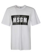 MSGM Chest Logo Print T-shirt MSGM Chest Logo Print T-shirt - White