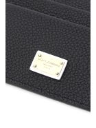 Dolce & Gabbana Leather Card Holder With Logo Plaque Dolce & Gabbana Leather Card Holder With Logo Plaque - Nero