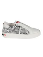Love Moschino Logo Printed Sneakers Love Moschino Logo Printed Sneakers - White