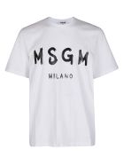White Cotton T-shirt MSGM White Cotton T-shirt - White