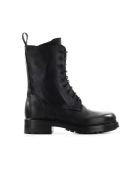 Elena Iachi Black Leather Lace Up Boot Elena Iachi Black Leather Lace Up Boot - Nero
