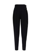 RED Valentino High Waisted Pants In Viscose Blend With Double Belt RED Valentino High Waisted Pants In Viscose Blend With Double Belt - Black