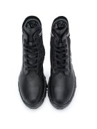 Black Boots With Print Young Versace Black Boots With Print - Nero