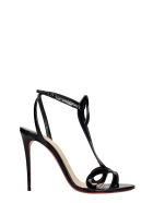Christian Louboutin Double L Sandals In Black Patent Leather Christian Louboutin Double L Sandals In Black Patent Leather - black