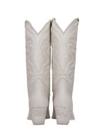 Elena Iachi Texan Boots In White Leather Elena Iachi Texan Boots In White Leather - white