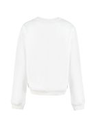 Love Moschino Logo Detail Cotton Sweatshirt Love Moschino Logo Detail Cotton Sweatshirt - White