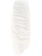 A.W.A.K.E. Mode Draped Midi Skirt A.W.A.K.E. Mode Draped Midi Skirt - WHITE (White)