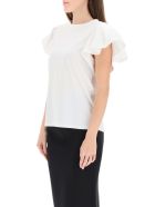 Alexander McQueen Ruffled T-shirt Alexander McQueen Ruffled T-shirt - WHITE