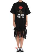 Palm Angels Rose Knot Dress Palm Angels Rose Knot Dress - Black White
