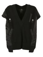 Knit X Nylon Twill Pullover Sacai Knit X Nylon Twill Pullover - 001
