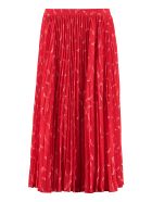 Printed Pleated Skirt MICHAEL Michael Kors Printed Pleated Skirt - Crimson