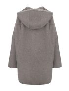 Woman Coat In Taupe Cashmere With Fur Agnona Woman Coat In Taupe Cashmere With Fur - Taupe