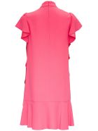 RED Valentino Pink Crepe Dress With Ruches Detail RED Valentino Pink Crepe Dress With Ruches Detail - Pink